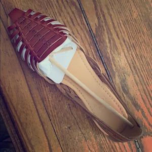 J.Crew braided leather D’Orsay flats